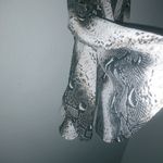 Giddy Up Glamour  L Snake Print in Gray Cold Shoulder Poncho Style Tunic Top Photo 5