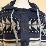 American Eagle Outfitters Unisex Hoodie Knit Sweater Geometric Pullover XS Photo 1