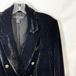 Rachel Zoe  Medium Blazer Jacket Black Velvet Double Breasted Dark Academia 868 Photo 4