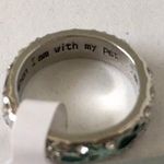 Engraved Pet Ring, Size 7 Silver Photo 1