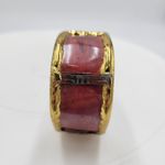 Cuff Bracelet Red Gold Handmade Copper & Brass Bangle Statement Bracelet Photo 4