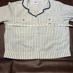 Obey  Serena Striped Utility Shirt Womens Medium Cotton Casual Preppy summer Photo 12