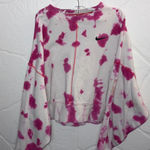 Nike  Pink Tie-Dye Crew Neck Sweater Photo 0