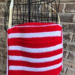 Handmade Patriotic Handbag Crochet Macrame VTG Photo 4