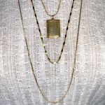 Vintage Napier Multi Strand Necklace and Carl Art Locket Rectangle Gold Tone Photo 6