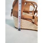 Eileen Fisher Wanda Nubuck Leather Tan Strappy Wedge Espadrille Sandals.s48 Photo 3