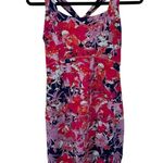 Title Nine  Athletic Dress Medium Pink Abstract Floral Racerback Shelf Bra Pocket Photo 0