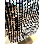 New Trends Vintage Sequin Blouse Medium Black Silver Beaded Glam Party Chic Top Photo 7