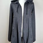 Athleta Gray Pleated Full Zipper Hoodie Long Jacket Women’s Size Small Photo 3