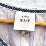 Knox Rose Embroidered Linen Boho Peasant Top Photo 5