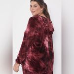 Lane Bryant LIVI by Velor Long Sleeve V-Neck Hoodie - Dye Effect Size 14/16 Photo 1