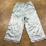 Mersea “Sailor” satin pajama bottom in aquamarine Size: Medium Red Photo 2