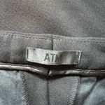 ATM Black Ponte Knit Ankle Pants Front Seam Ankle Zip Moto Stretch Size 4 Photo 6