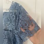 Azazie  Elegant Blue Lace Wedding Dress Photo 5