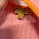 VRG GRL WOMENS RIBBED KNIT MAXI DRESS CUTOUT PINK ORANGE LARGE Photo 4