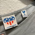 Gray Junk Food cotton/linen blend romper with embroidered Mickeys on pocket Size L Photo 5