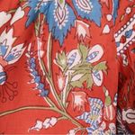 Velvet Lilah Dress in Rouge Medium Bohemian Indian Cotton 70s Floral Summer Red Photo 9