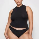 SKIMS Cotton Jersey Mock Neck Tank Black Size 3X Photo 0