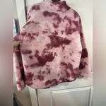 Old Navy Pink Tie Dye Teddy Bear Sherpa Cozy Pullover Zippered Collar Size XL Photo 1