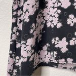 Caslon  100% Silk Black Lace Trim Pink Floral Top Size 2X Plus Photo 3
