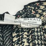 Alberto Makali  Crinkle Lace Embellished Top Blouse Long Sleeve Size Medium Black Photo 2