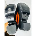 Jil Sander Bold Sculptural Platform Loafers Orange Leather Slip Photo 3