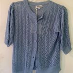 Verge Girl Button-Front Blue Knit Top Photo 2