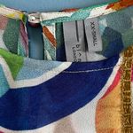Anthropologie Bl-nk Miranda Green Watercolor Peasant Blouse Photo 6