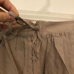 Forever 21 Lace Up Woven Short Solid Taupe Brown High Waisted Rise JUNIORS Small Photo 2