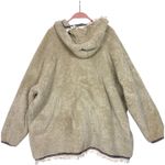 Throwzy Marlo Lorenz Oversized Sherpa Fleece Poncho Hoodie Boho Cream One Size Tan Size undefined Photo 1
