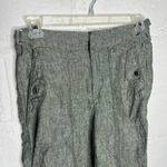 Athleta Women's Green Voyager Cropped Linen Pant with Pockets Size 10 Photo 2