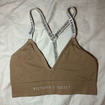 Victoria's Secret  nude Bralette with White Straps Photo 0
