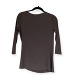 Vince Camuto  Women's Small‎ Brown Draped Front Long Sleeve Dressy Blouse Photo 2