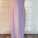 Aidan Mattox Aidan by lilac purple plunge neck cage back column gown size 10 Photo 0