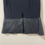 Bailey 44 Black Sleeveless Tank Top W/ Leather Peplum Bottom Size Small Photo 6