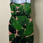 Missguided  Green/Pink Palm Sleeveless Dress Women's Size 4 Photo 4