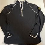 Clover by Bobby Jones Quarter Zip Pullover Pima Cotton Black Golf‎ Preppy Size M Size M Photo 2