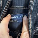 Veronica Beard  Black Metallic Striped Turtleneck Sweater Womens S Fall Structure Photo 4