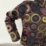 Vtg Womens Funky Kaleidoscope Jacket M Jacquard Boho Futuristic Eclectic Artsy Purple Size M Photo 2