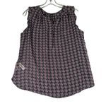 Ann Taylor Factory Womens LP Sleeveless Ruffle Sleeve Split Neck Shell Tank Top Photo 0