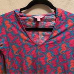 Lilly Pulitzer Noelle Snorkel Blue Hold Your Horses Hooded Tunic Size XS Photo 2