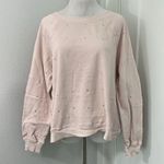 Wildfox Small Pink Long Sleeve Sweatshirt with Sparkling Rhinestone Studs Photo 1