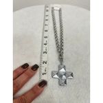 J Brand Titanium Steel 18K Gold Plated Retro Cross PlatingPendant Necklace color silver‎ Photo 3