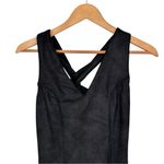 Sage the Label Black Crisscross Back Straps Mini Dress size Small Faux Leather Photo 3