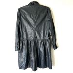 Rebecca Taylor  Black Faux Leather Long Sleeved Romper Size 6 Photo 2