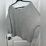Treasure & Bond  Long Sleeve Ribbed One-Shoulder Pullover Sweater Gray Size Large Photo 8