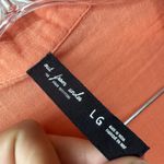 Urban Outfitters Orange Cotton Gauze Button-Up Romper Cinch Waist Size Large Photo 2