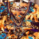 Lucky & Coco Stunning Beaded Swim Coverup Tunic Large Orange Photo 1