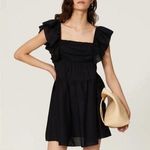 Peter Som  Flutter Sleeve Black Babydoll Dress size 4 Photo 0