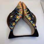 Kurt Geiger London Embellished Satin Mule Heels Psychedelic Print EU 38 / 7.5 Photo 4